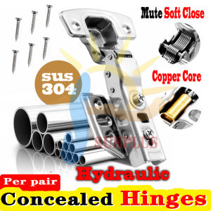 (Per pair 2pcs) Makapal Na Hydraulic Soft Close and ODR Concealed Hinges（screws included） C1 C2 C3H1H2.H3
