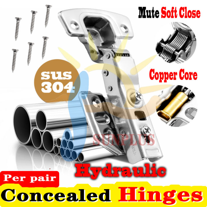(Per pair, 2pcs) Makapal Na Hydraulic Soft Close and ODR Concealed