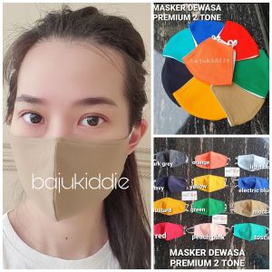 BAJUKIDDIE MASKER KAIN DEWASA PREMIUM 2 TONE