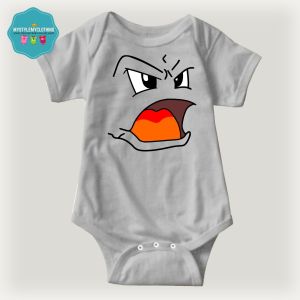 Baby Character Onesies with  Name Back Print - Pokemon-Geodude