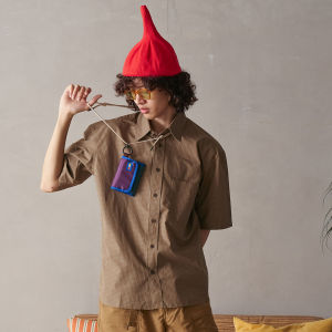 3 Fold wallet By Ngd goods กระเป๋าสตางค์แบบ 3 พับ ทำจากผ้าไนล่อน มีสายคล้องคอที่ถอดออกได้