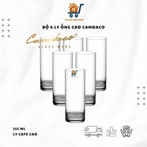 Bộ 6 Ly Thủy Tinh Ống Cao 315ml Cẩm Đạt PCD21002 – Ly Uống Nước Ly Cafe Sang Trọng Trong Suốt