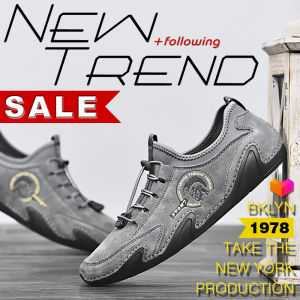 Handmade Leather Shoes Large Sizes 38-48 Comfortable Driving Sneakers Mens Suede Shoes Four Seasons Loafers