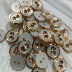 kancing baju mata emas PUTIH diameter 11mm/15 mm /18mm /21 mm isi 100 pcs