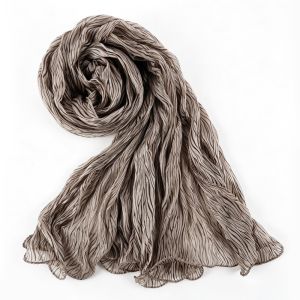 AKZDXE Ruffled Edge Silk Scarf Shining Stripes Sunscreen shawl High Qulaity Soft Head Wrap Outdoor