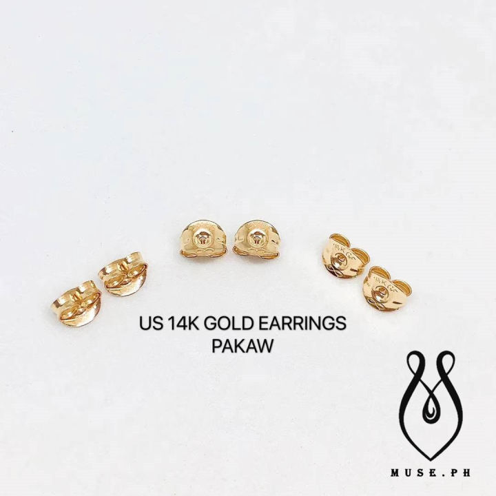US 14K GOLD EARRINGS PAKAW，DIY EARRINGS ACCESSORIES