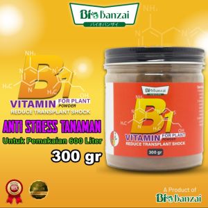 Pupuk vitamin b1 bubuk Bio banzai kemasan 300gr anti stress tanaman