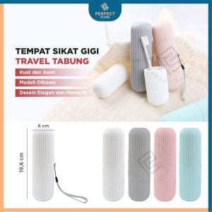 Kotak Pelindung Sikat Gigi Tempat Tabung Penyimpanan SikatGigi Odol Portabel Travel Size Toothbrush Case Minimalis