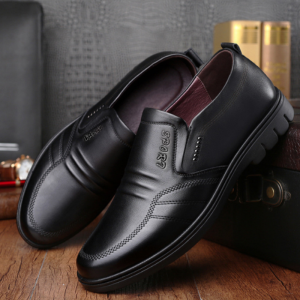 Brand WHITBY （3 Days Delivery）COD Slip On Casual Loafers Work Business Shoes Non-slip Soft Leather Shoes For Men Slip-on & Pull-on