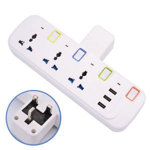 YUNAFIN Multi-function Household Extension Cord Electrical Plug USB Socket Adapter Surge Protector Outlets Power Board Smart Plug