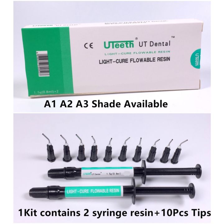 UT Dental Flowable Composite Flow Resin Light Cure A1 A2 A3 Color Shade ...