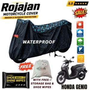 Honda Genio with Storage Bag and Shoe Shine Wipes &Sticker Camouflage Rojajan Motorcycle Cover Waterproof Indoor Outdoor
