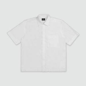 CUTOFF Albert Oversized Basic Shirt Kemeja Pria Polos Lengan Pendek Cotton Poplin