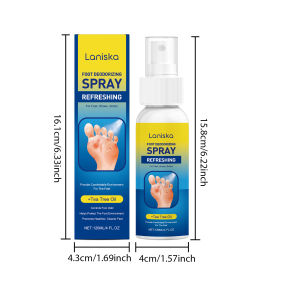 Laniska Foot Deodorization Spray – Removes Foot Odor with Tea Tree Oil Moisturizing & Deodorant Spray for Feet (120ml)