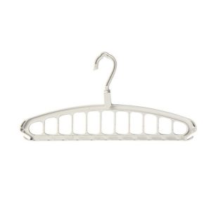 FXUP Multi Slot Rotating Hanger Plastic Folding Wardrobe Storage Rack 11 Holes Clothes Hanger Bedroom Storage