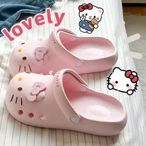 [Free Shipping] EVA Cartoon Hello Breathable Soft-Soled Clogs 2026 New Style Indoor And Outdoor Slippers Non-Slip Cute