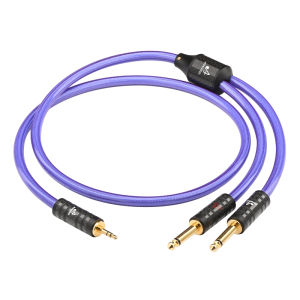 HiFi 3.5mm to Dual 6.5mm TS Audio Cable Hi-end OCC Silver-plated 3.5mm to 6.5mm Male Splitter Cable for Phone Amplifier Mixer