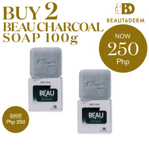 Beautederm Beau Charcoal Soap Detox & Exfoliating 125g (Face & Body Soap) Promo Buy 1 Take 1