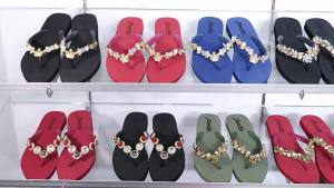 New Summer Wedge Chain Flip-Flops In Candy Colors Fashionable And Versatile Beach High-Heel WomenS Slippers For Outdoor Wear