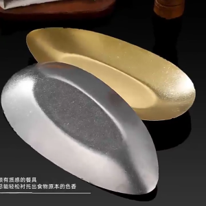 Unique Geometric Nonrust Steel Appetizer Plate Practical Presentation Dish With Smooth Fronts For Daily Use