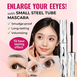 Small Steel Tube Mascara Eyelash Primer Waterproof Quick Drying Non-Smudge Long-Lasting Thick Curling Dense Eyelash Mascara