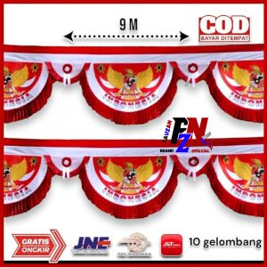 Background Garuda Block Poliester Peles Sablon Pres (10 gelombang)