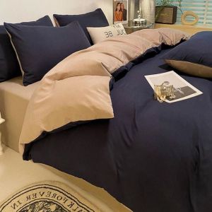 ins Wind Black Ball Elf   Duvet cover   Duvet Cover Quilt Bed Sheet Four-Piece Set Bedding Three-Piece Set Double Single LZD