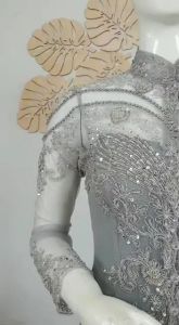 atasna kebaya besan / pesta kebaya silver MEWAH tl