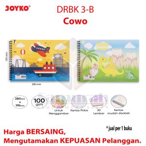 Buku Gambar Joyko A4 100 gsm / Drawing Book 195 x 28 cm 1 Buku isi 30 lembar Cover Cowo - Cewe