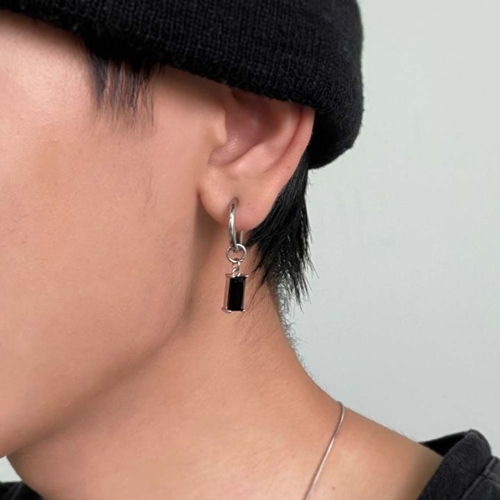 Earings for men hikaw for boys Punk Hip Pop Men Titanium Steel