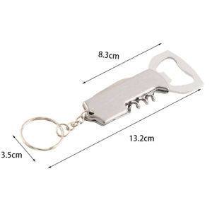 3 in 1 Bottle Opener Stainless Steel Multifunctional Wine Opener Home Kitchen Accessories Black Color