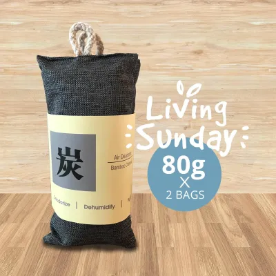 Bamboo Charcoal Bag Odor Remove Pack Air Deodorant Air cleaner Dehumidifier With String (2 packs x 80g) Odour Remover Air fresh