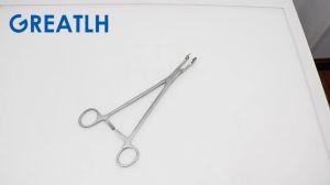 GREATLH Orthopedic Hook Holder Forceps Orthopedic Surgery Instrument Stainless Steel pet