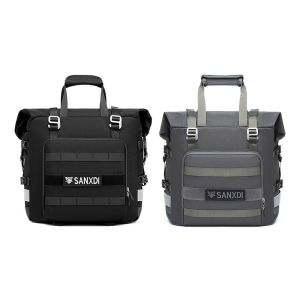 SWIFTTIDE ไม่ซึมน้ำ กระเป๋าข้างมอเตอร์ไซค์ ความจุขนาดใหญ่ 20 ลิตร กระเป๋าข้างจักรยาน ใช้งานได้จริง กระเป๋าด้านในที่ถอดออกได้ กระเป๋าที่นั่งหลัง ของตกแต่งมอเตอร์ไซค์