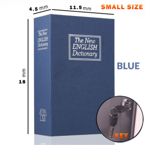 Safety Box with Lock Money Saving Box Key Password Box Book Safe Passcode Hidden Storage