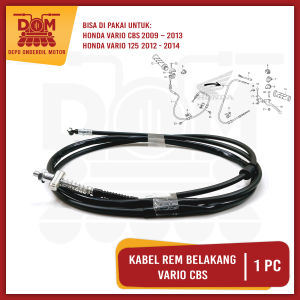 Kabel Rem Belakang Vario (KAGAYAKU) Brake Cable Seling Iner Kawat Tali Rim Belakang Vario Karbu