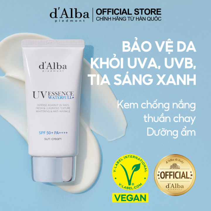 Kem Chống Nắng Dưỡng Ẩm D'Alba Waterfull Essence Sun Cream SPF50+ PA++++ 50ml Xanh Dương