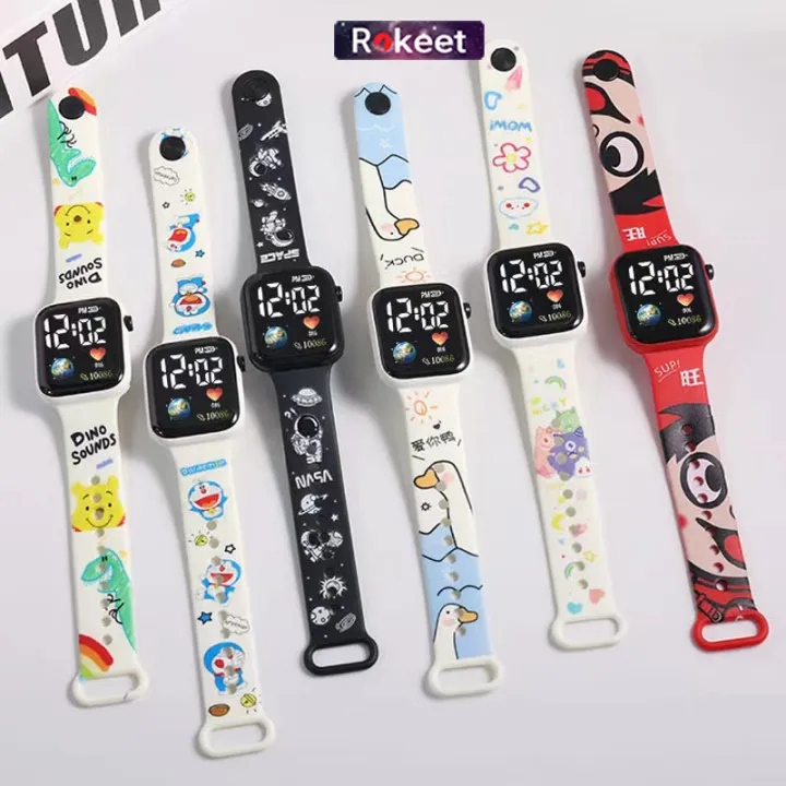 Rokeet%20Jam%20Tangan%20Digital%20Anak%20LED%20Screen%20Strap%20Kartun%20Lucu%20-%20Image%202