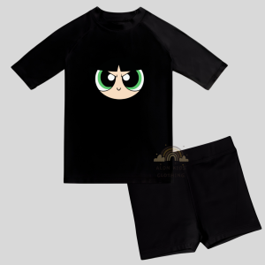 POWERPUFF GIRLS PPG RASHGUARD SET FOR KIDS 1-12 YEARS OLD