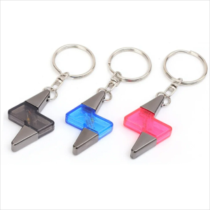 【Pphha】6Pcs Car Static Eliminator Keychain Rocket Lightning Shaped Anti Static Keychain Electrostatic Release Decorative Pendant Auto Accessories