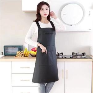 Fashionable Kitchen Home Use Splash Proof Oil Proof Soft Leather Wear-Resistant Apron Cooking Apron