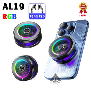 Sò lạnh AL19 quạt tản nhiệt điện thoại công suất cao cho điện thoại LED RGB  hiển thị nhiệt độ hỗ trợ chơi game