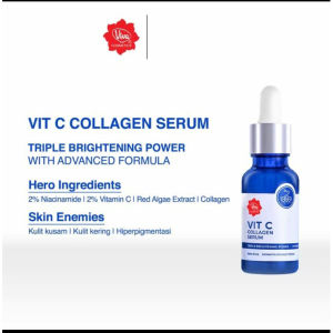 VIVA GOLD SERUM WHITENING VITAMIN C COLLAGEN WITH TRIPLLE BRIGHTENING POWER 2% I 4% NIACINAMIDE AND COLLAGEN - 20ML