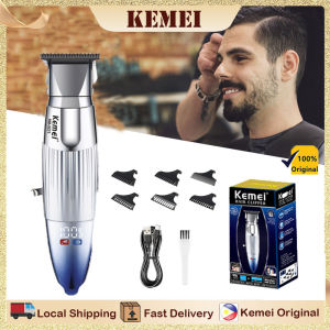 Kemei Barber Clippers Professional Hair Trimmer for Men Bass Noise Reduction Electric Razor Cordless Hair Clipper Trimmer Rechargeable Hair Cut Machine KM-3231