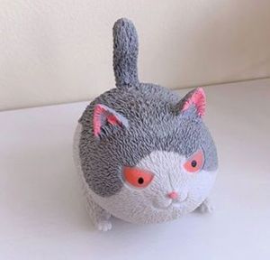 สกุชชี่ แมวโกรธ ของเล่นฟิดเจ็ตยาง คลายเครียด บีบได้ สําหรับบ้านแมว 1 ชุด