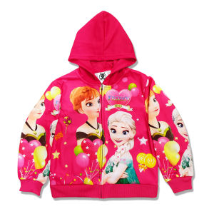 Zipper Pocket Girls Hooded Coat Kids Outerwear Children Babae Hoodie Jacket Sports Cartoon #JGA003