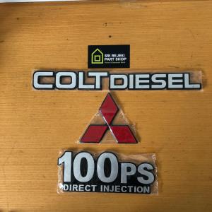 1 SET Emblem Colt Diesel Ragasa 100 PS 3 In 1 Emblem Mitsubishi Emblem Colt Diesel Timbul