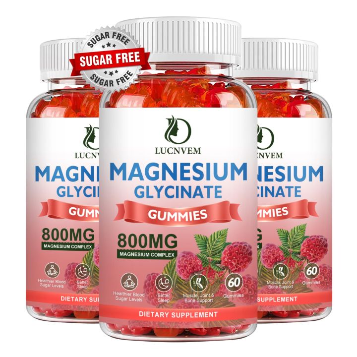 Sugar Free Magnesium Glycinate Gummies, 500mg Magnesium Glycinate with