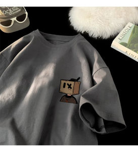 260G重磅纯棉短袖T恤男夏季新款美式潮牌宽松休闲白色青少年半袖