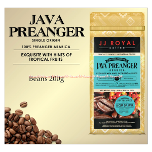 JJ Royal Coffee 200gr Java Preanger Arabica Ground Tropical Fruits Kopi Biji Kemasan Refill Pouch Kopi Bubuk